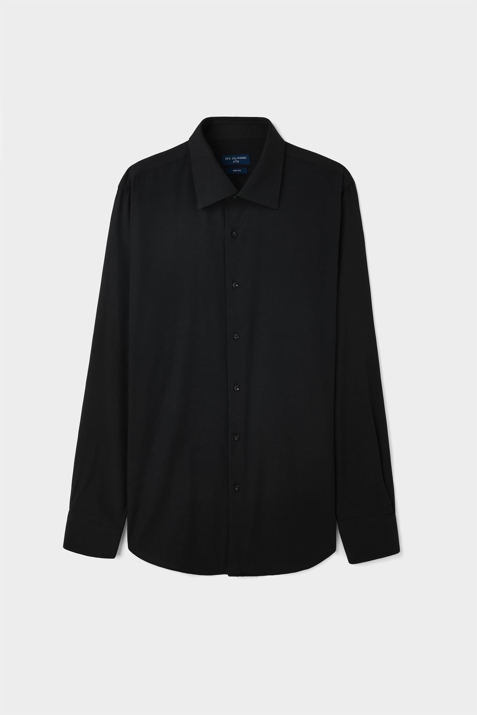 Ds Damat Slim Fit Siyah Armürlü Gömlek görsel 5