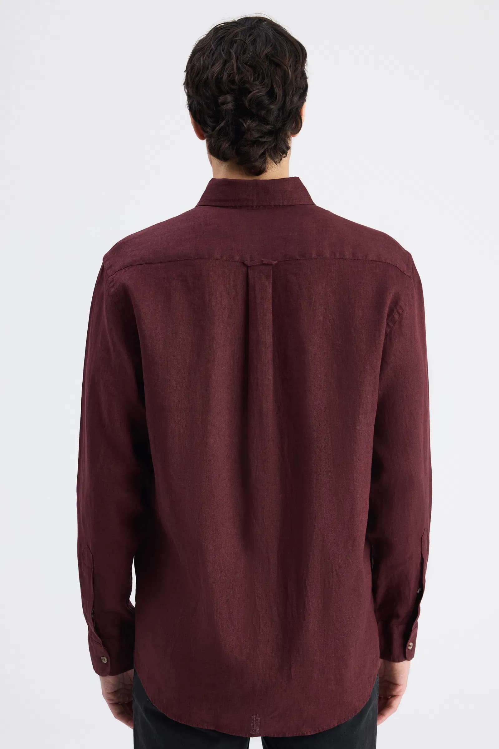 Ds Damat Comfort Bordo Düz Gömlek görsel 3