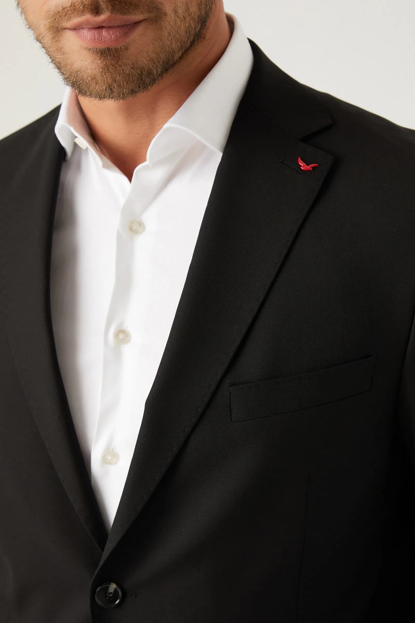 Ds Damat Comfort Fit Siyah Düz Takim Elbise görsel 4