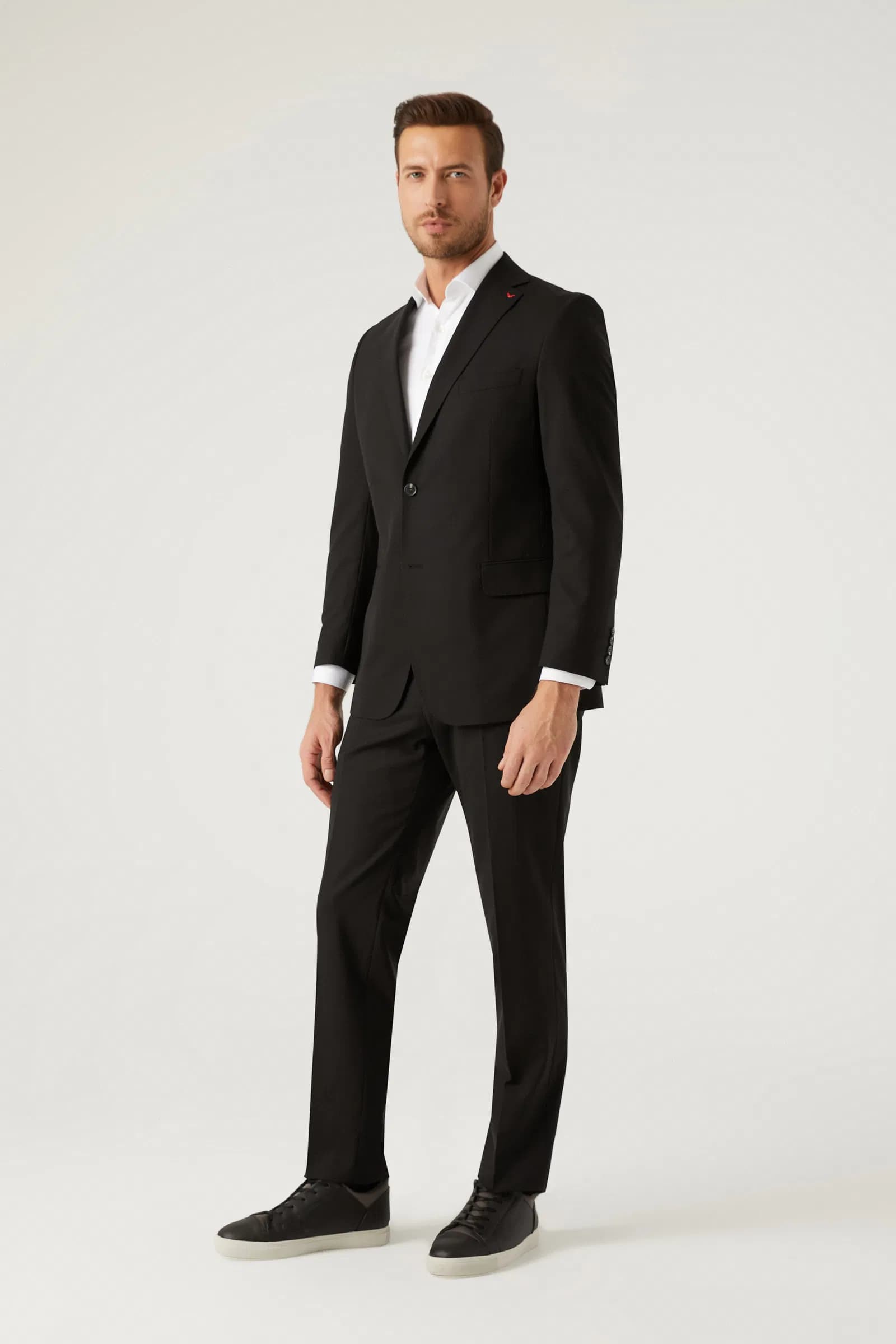 Ds Damat Comfort Fit Siyah Düz Takim Elbise görsel 5