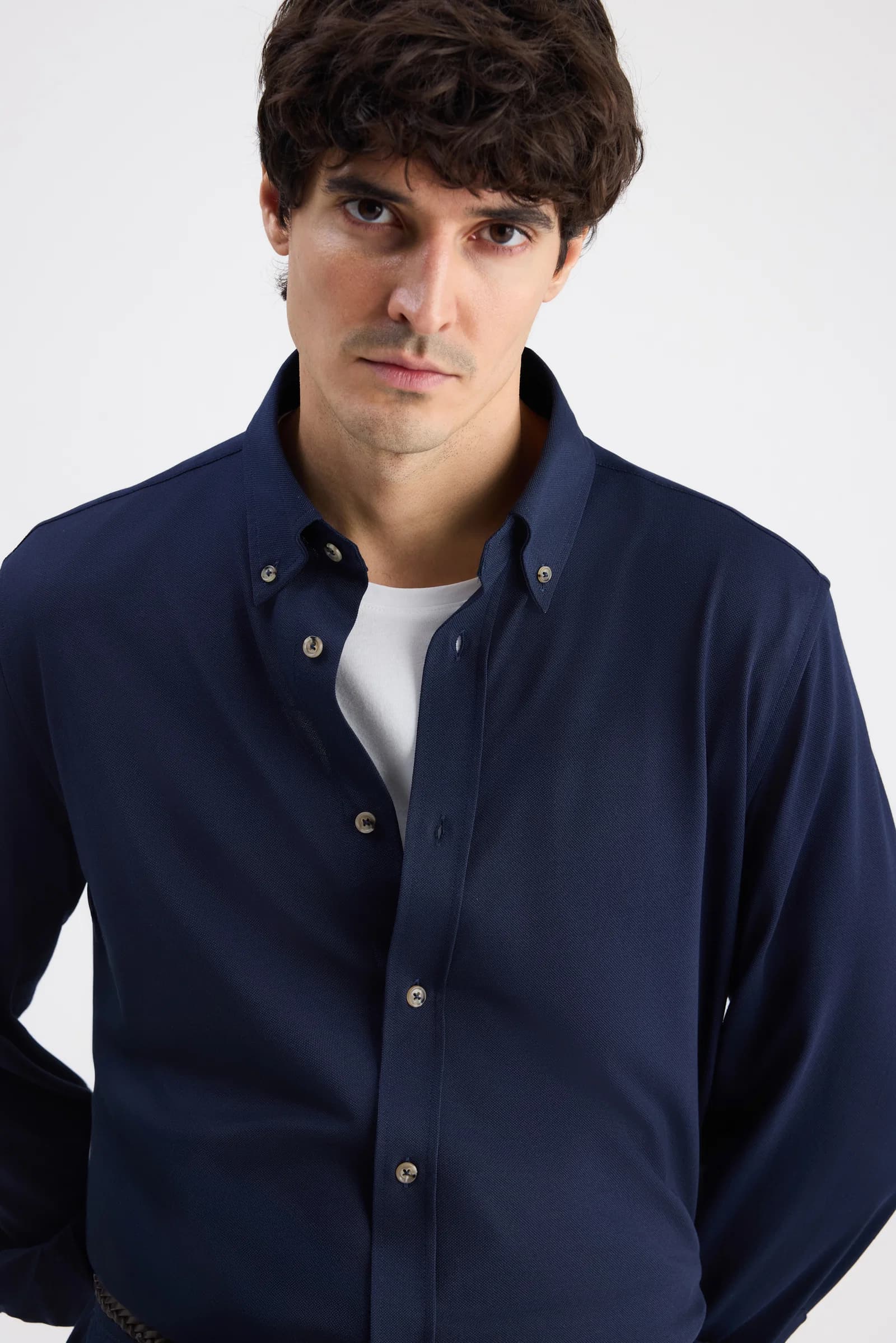 Ds Damat Comfort Lacivert Oxford Gömlek görsel 8