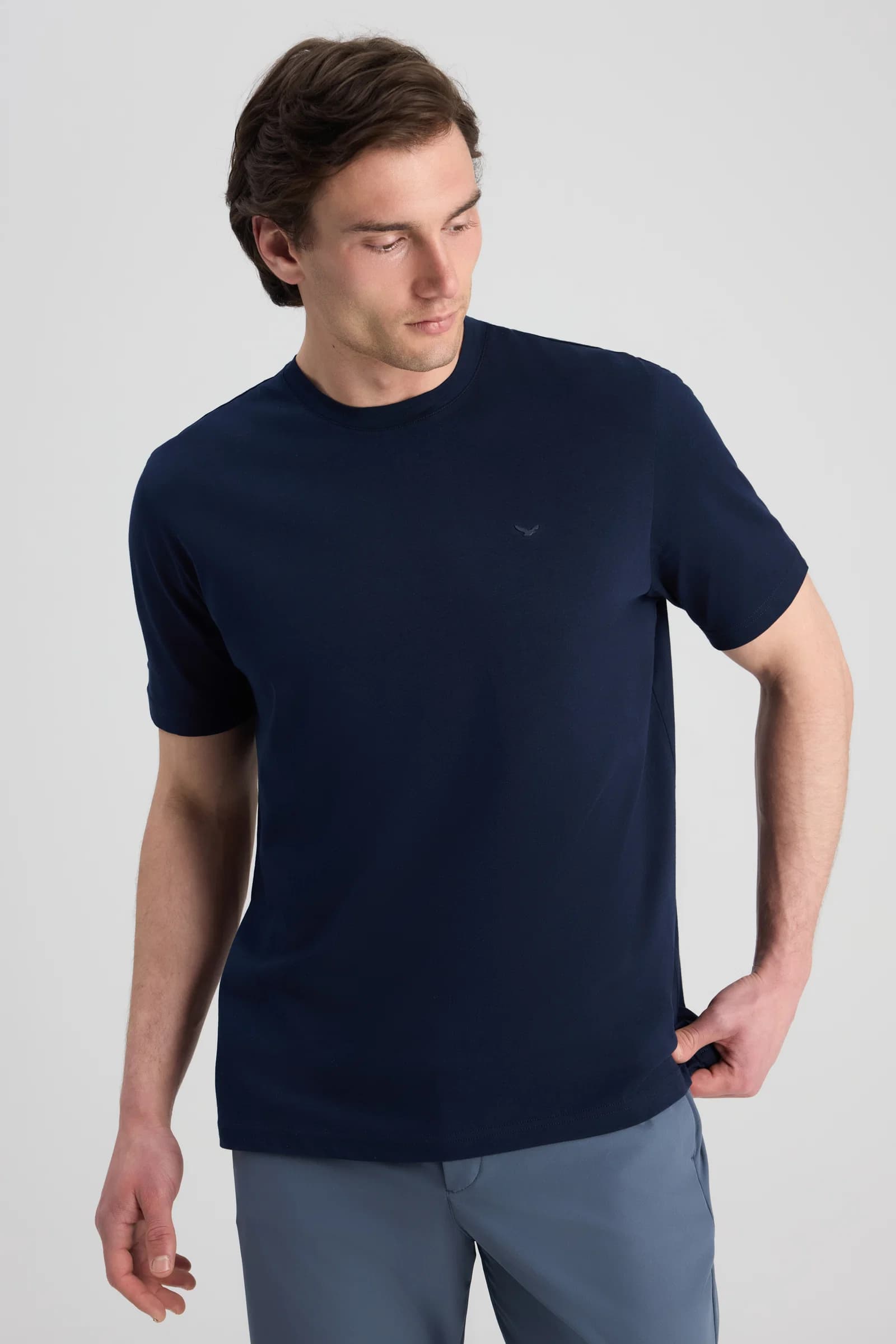 Ds Damat Regular Fit Lacivert Düz T-shirt görsel 5
