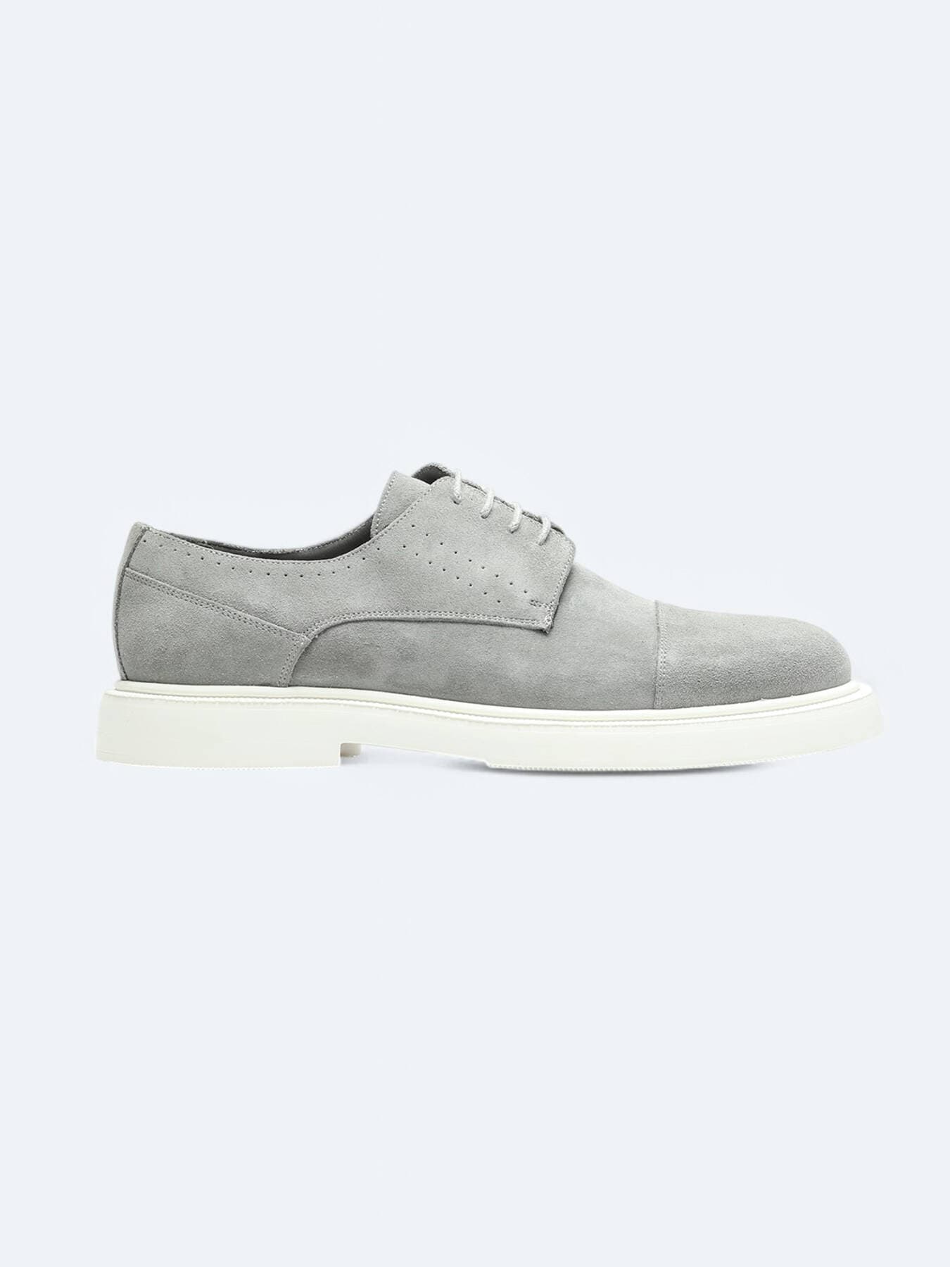 Gri Süet Smart Casual Ayakkabı