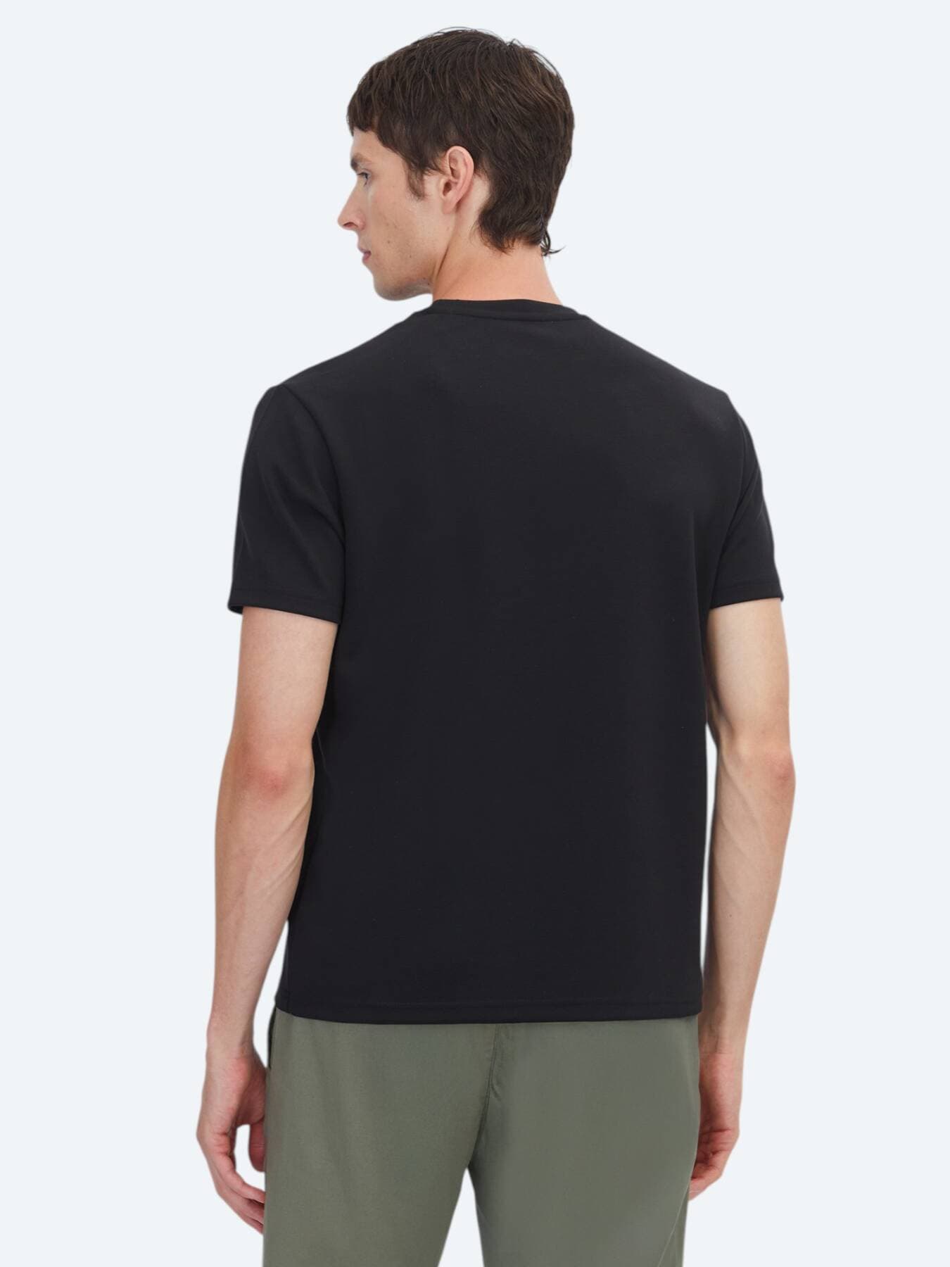 Siyah Düz T-shirt görsel 4